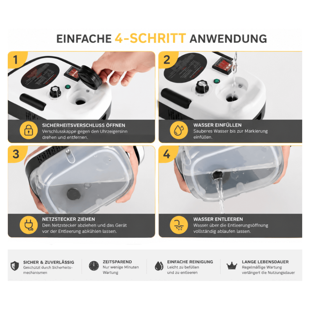 SteamPro – Tragbarer Handdampfreiniger
