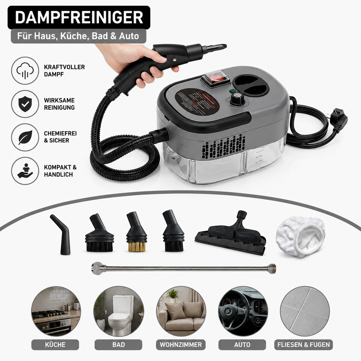 SteamPro – Tragbarer Handdampfreiniger